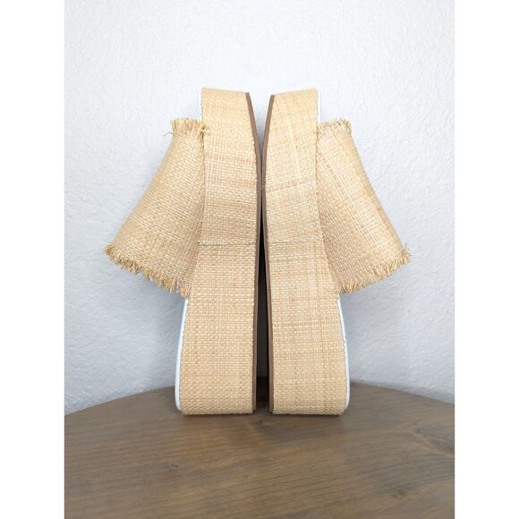 Country Road Fiona Flatform Rafia Platform Sandals Sz EU 38 Brown Beachy Resort - Picture 5 of 8